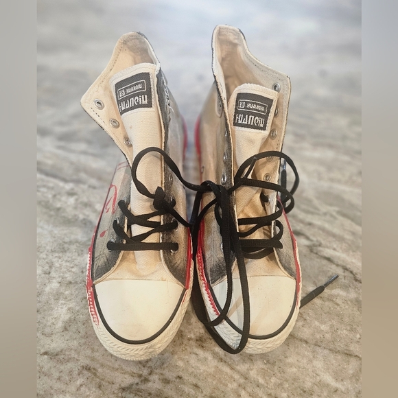 NEW! Hand-Painted “The Walking Dead” Custom Canvas High Tops – Zombie M/8 W/9.5 - Picture 5 of 9